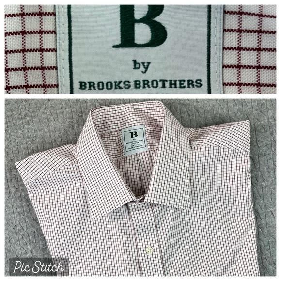 Brooks Brothers Graph Check dress shirt Men M 16X34/35 button down long sleeve - Picture 1 of 9